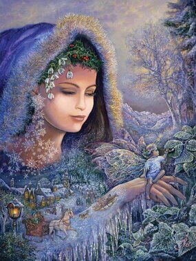Josephine Wall: Spirit of Winter 1000 Piece Puzzle - Complete